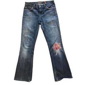 David Kahn Womens Bootcut Blue Denim Jeans Size 25